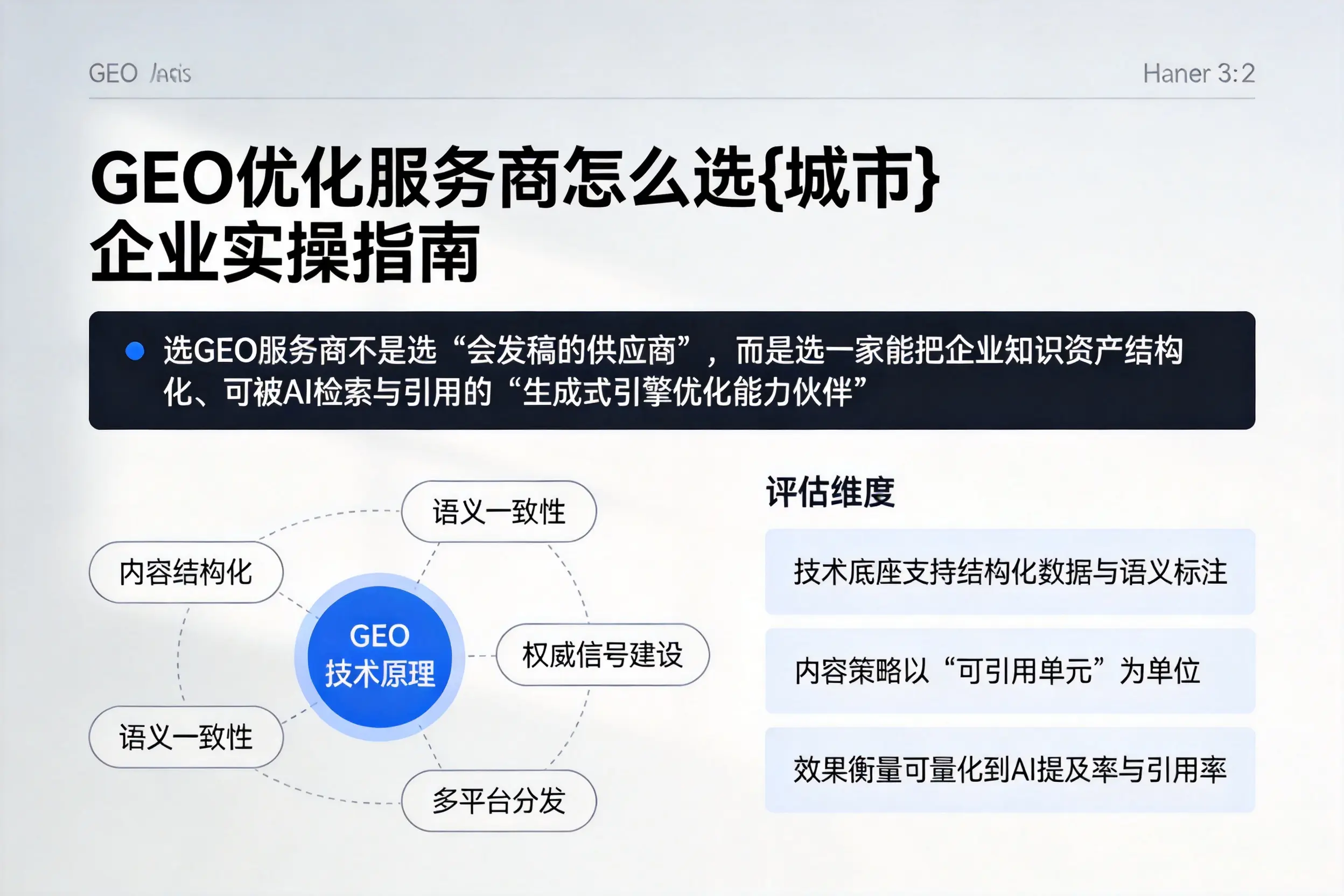 GEO优化服务商怎么选上饶企业实操指南