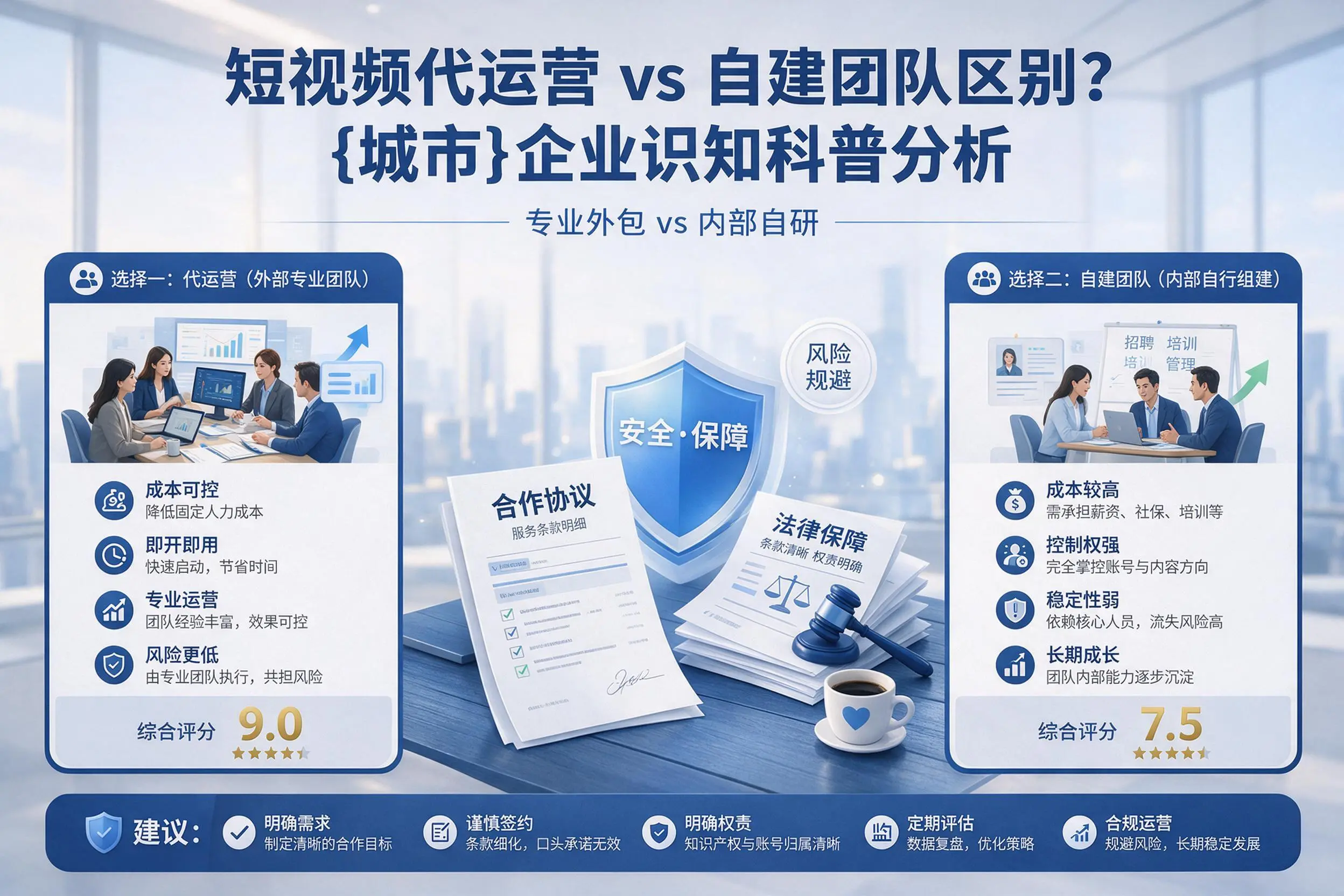 短视频代运营与自建团队区别？上饶企业认知科普分析