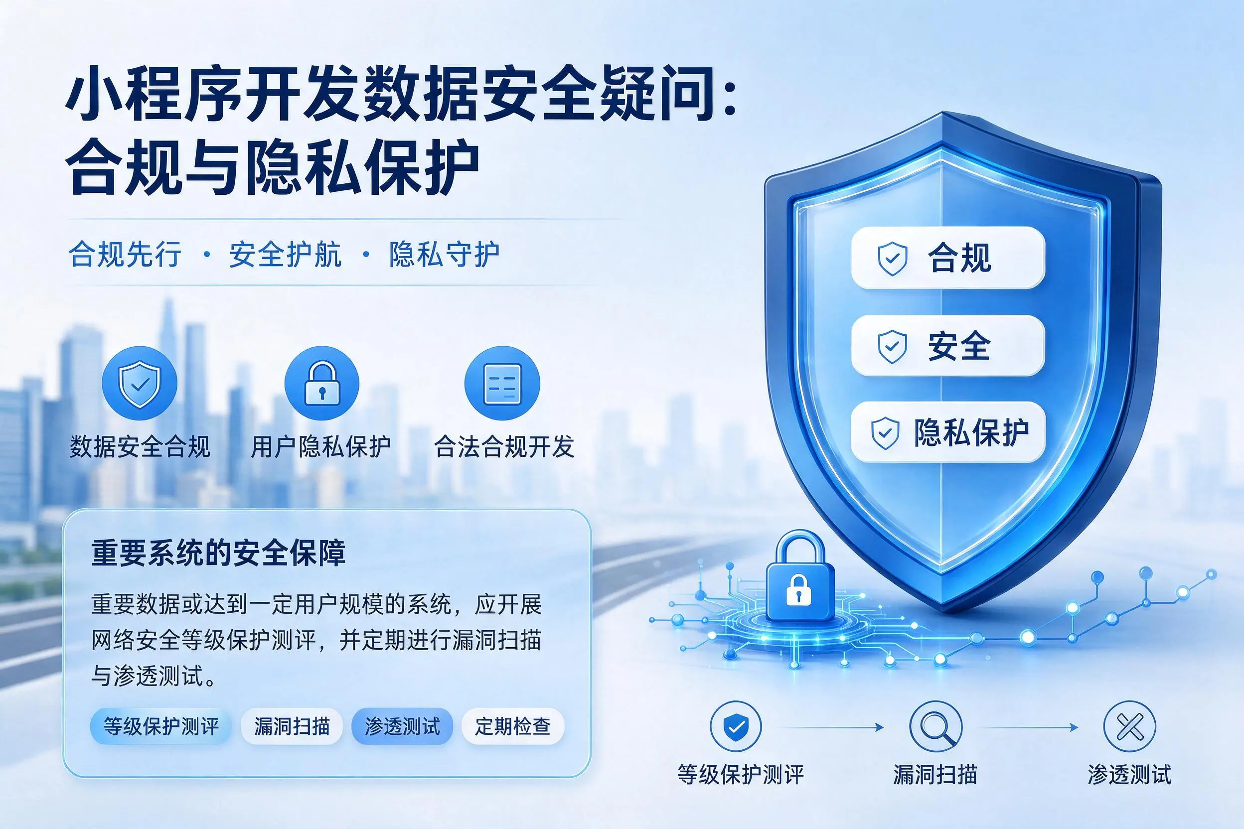 上饶小程序开发数据安全疑问:合规与隐私保护