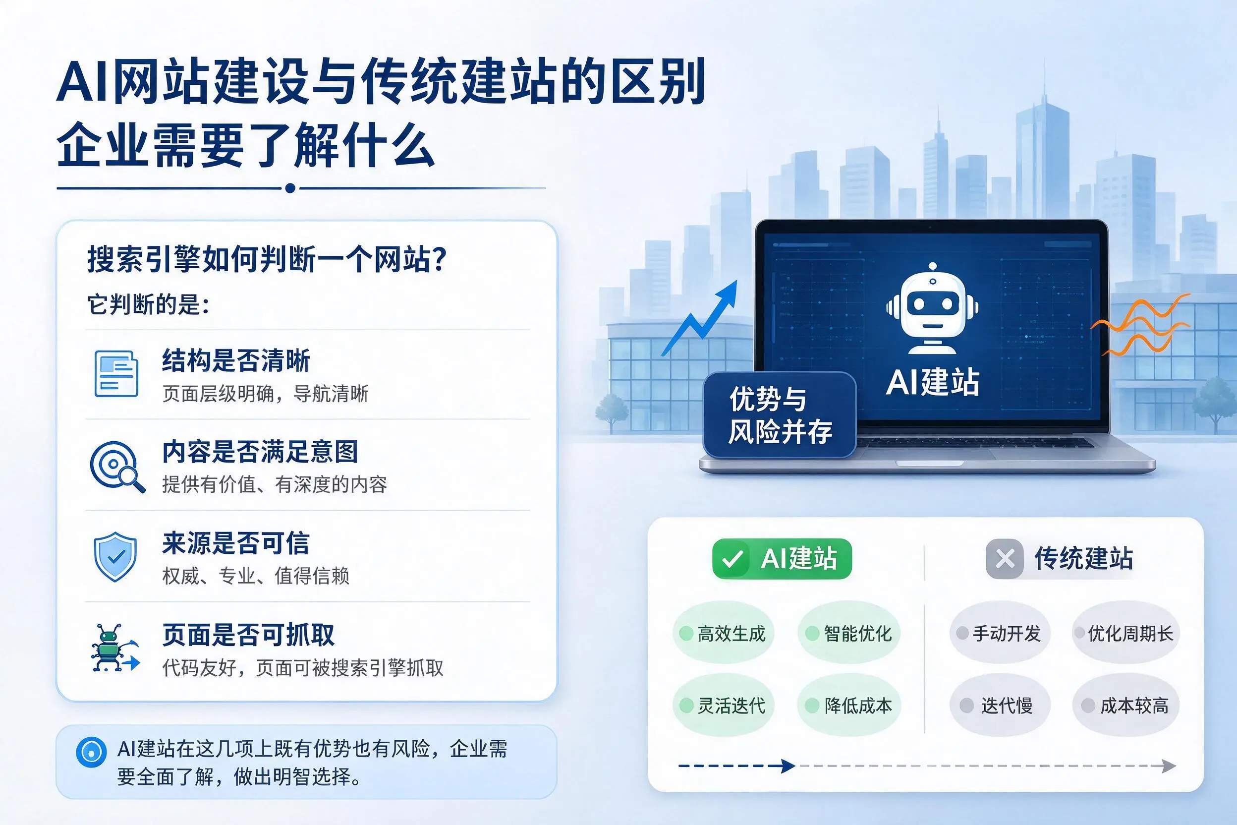 AI网站建设与传统建站的区别，上饶企业需要了解什么