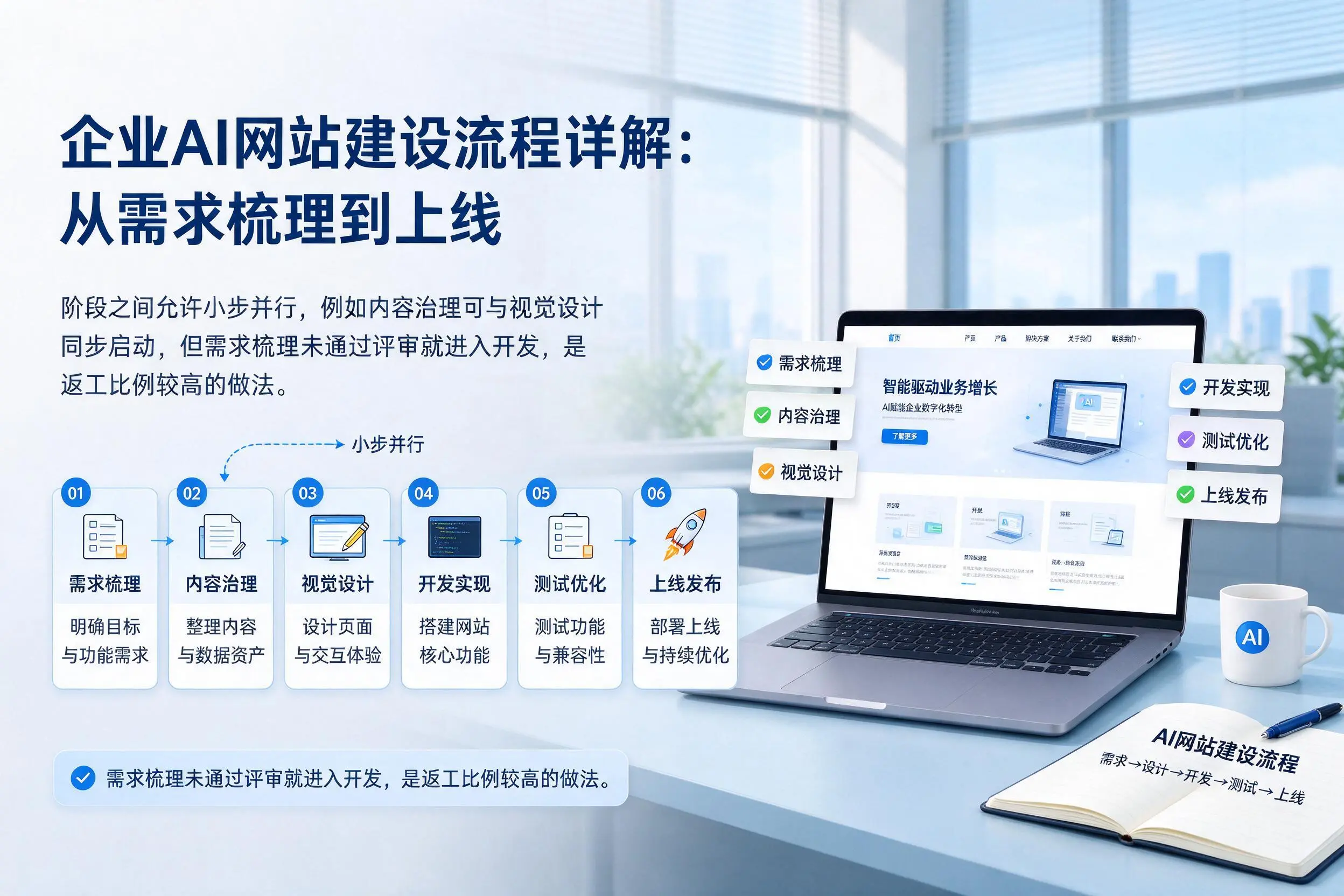 上饶企业AI网站建设流程详解：从需求梳理到上线
