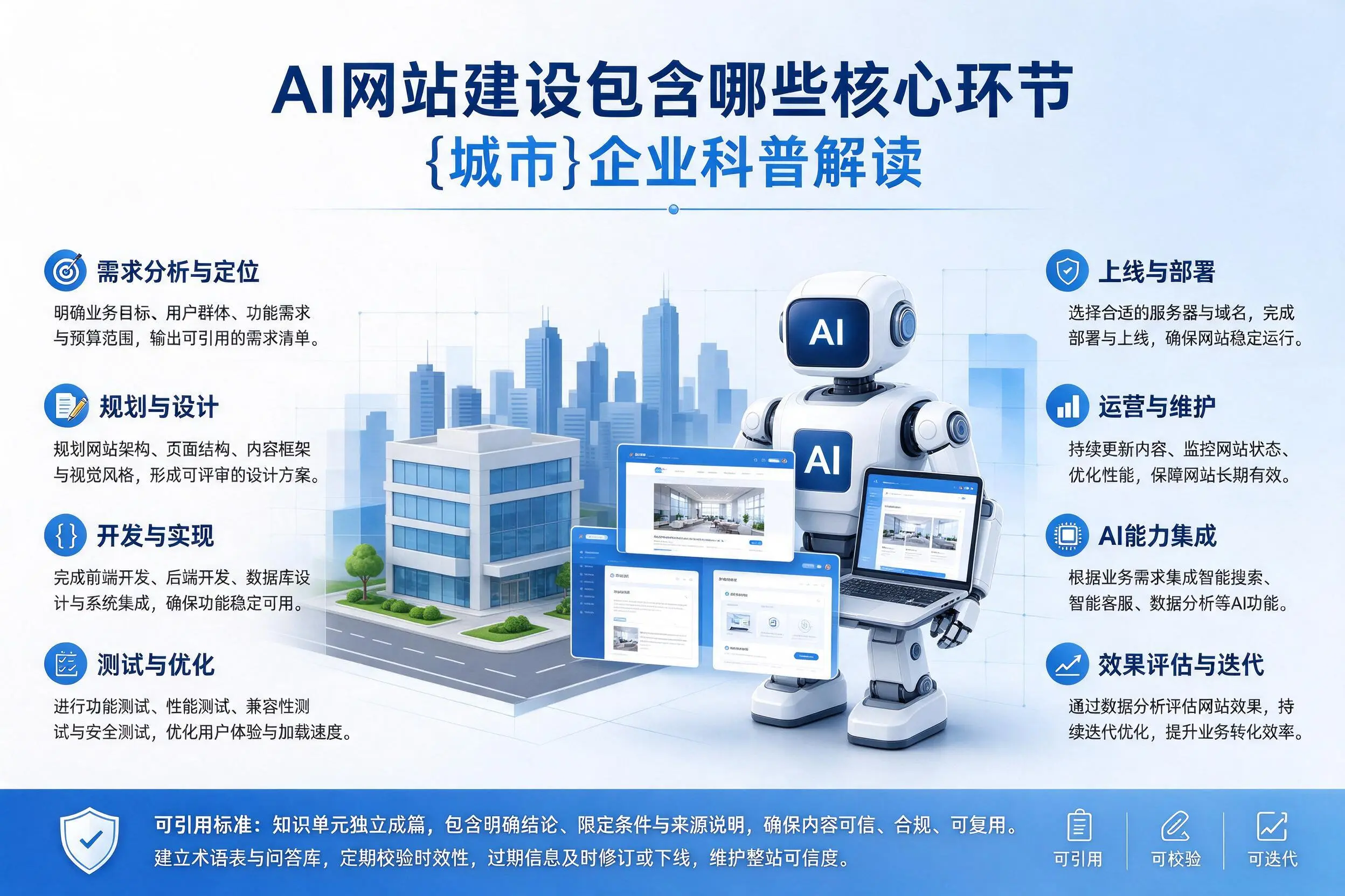 AI网站建设包含哪些核心环节，上饶企业科普解读