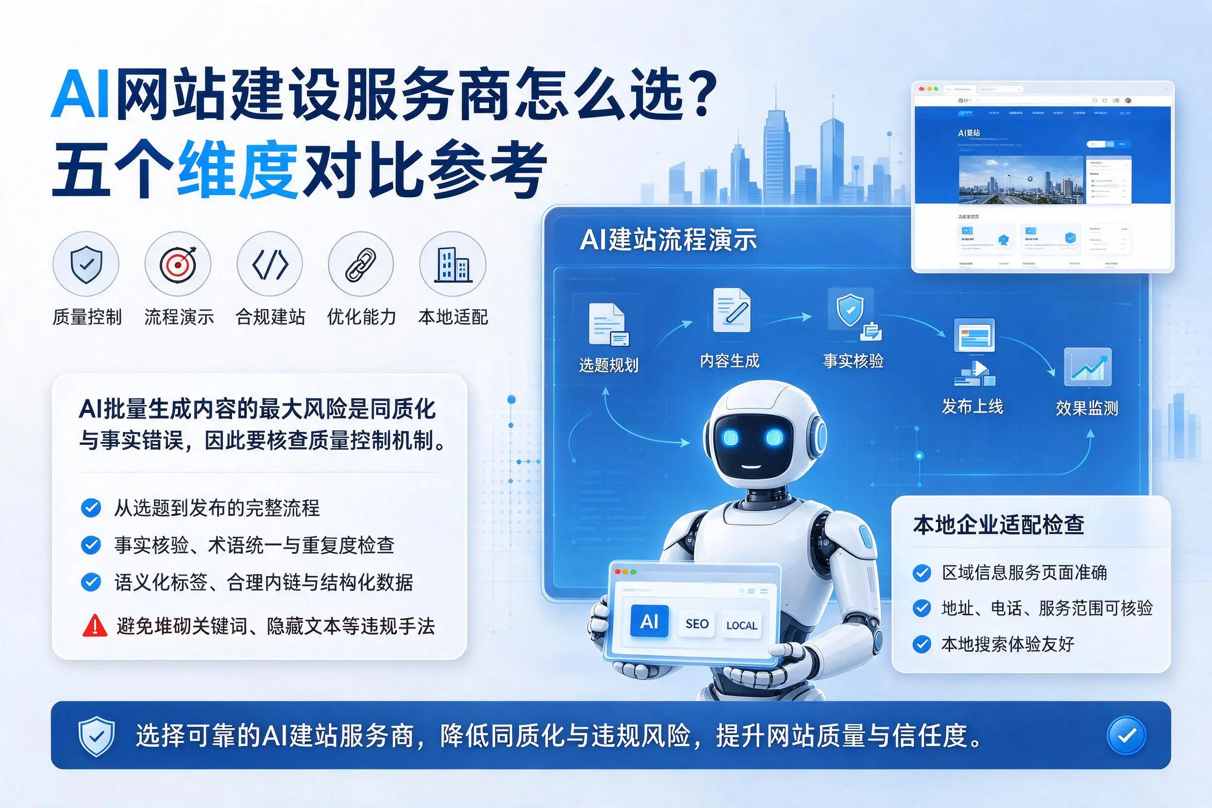 上饶AI网站建设服务商怎么选？五个维度对比参考