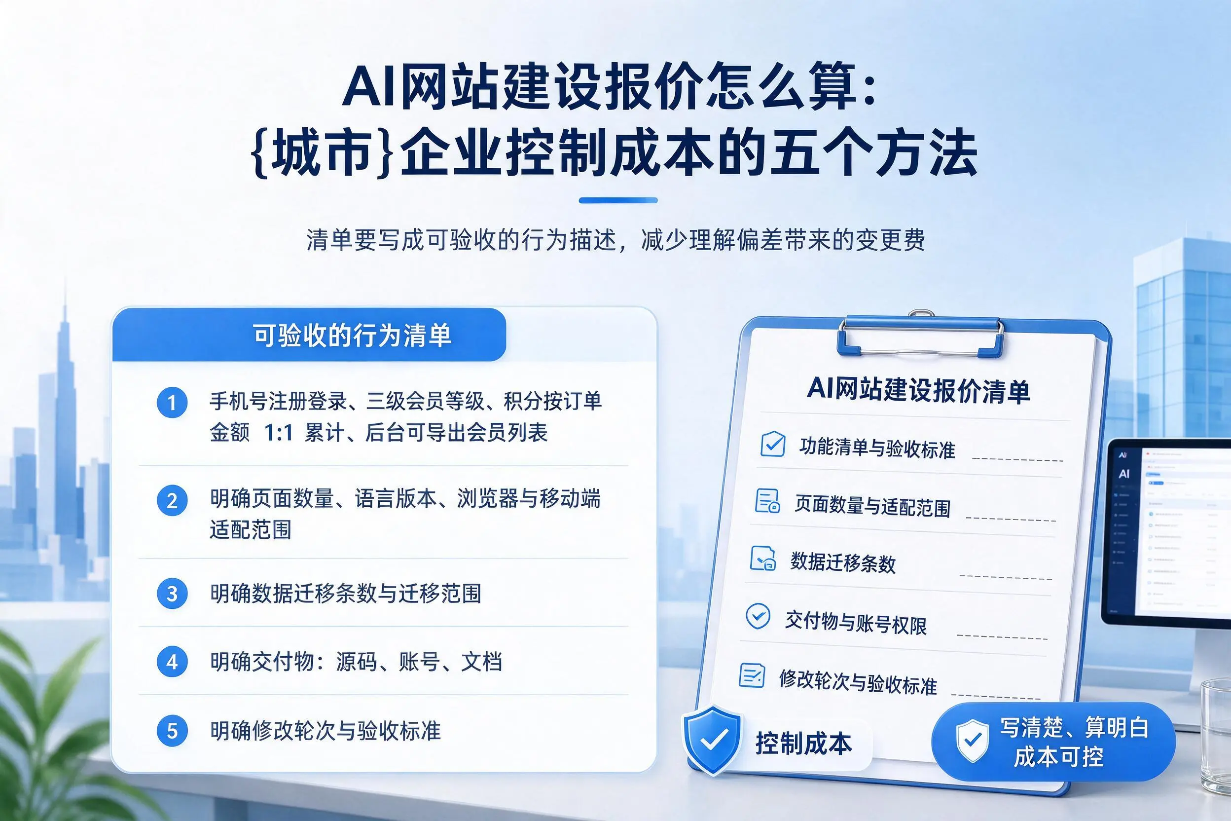 AI网站建设报价怎么算：上饶企业控制成本的五个方法